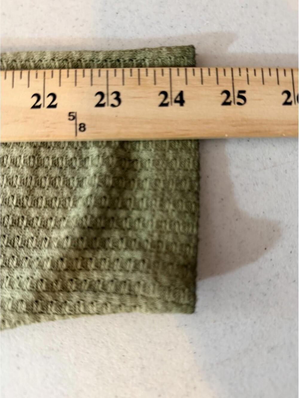Torrid Waffle Snap Henley Top Womens 2X 18-20 Olive Green Long Sleeve New - Picture 9 of 10
